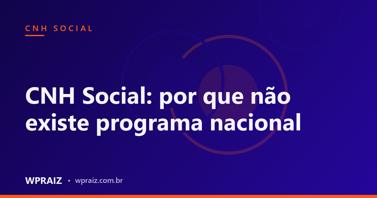 CNH Social: por que não existe programa nacional